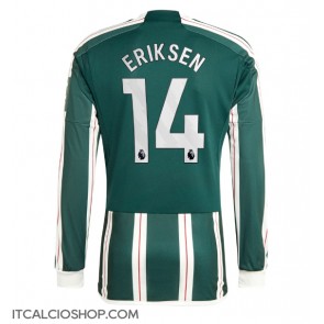 Manchester United Christian Eriksen #14 Seconda Maglia 2023-24 Manica Lunga
